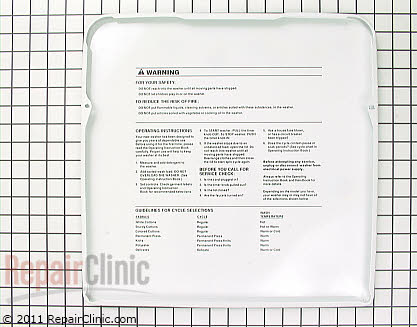 Lid,w/instructions 33541WP         Main Product View