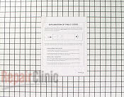 Insert, instr sheet ( - Part # 724494 Mfg Part # 8113P026-60