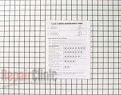 Manuals, Care Guides & Literature - Part # 751872 Mfg Part # 99001537
