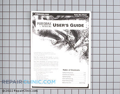 Owner's Manual 16009627 Main Product View