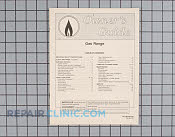 Manual, use & care - Part # 422031 Mfg Part # 16007436