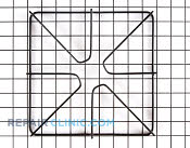 Burner Grate - Part # 258336 Mfg Part # WB32X95