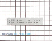 Label - Part # 1194344 Mfg Part # 8073425