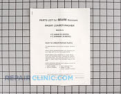 Svc data - Part # 619068 Mfg Part # 5303208603