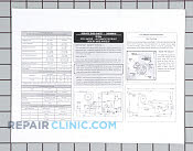 Service data sheet - Part # 1038343 Mfg Part # 240389616