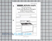 Manual, use & care - Part # 422033 Mfg Part # 16007438