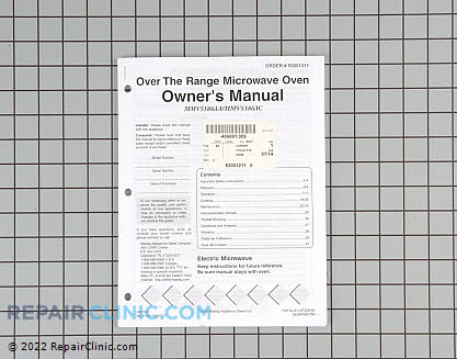 Owner's Manual 53001211        Main Product View