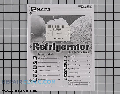 Owner's Manual 12828147 Main Product View