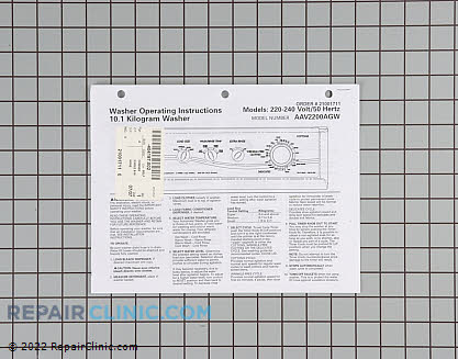 Manual, use & care 21001711        Main Product View