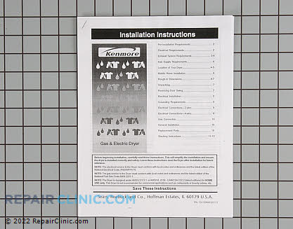 Installation Instructions 134199600       Main Product View