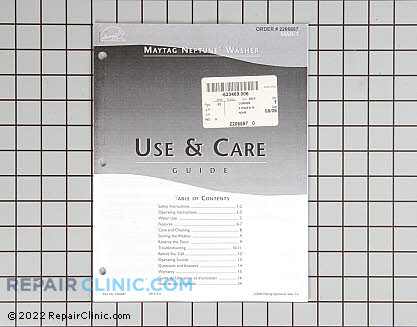 Owner's Manual 2206687         Main Product View