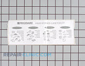 Label-frozen food - Part # 446449 Mfg Part # 216485600