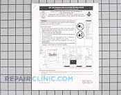 Manuals, Care Guides & Literature - Part # 493939 Mfg Part # 316002989