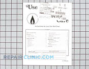Manual, use & care - Part # 724391 Mfg Part # 8112P064-60