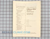 Manuals, Care Guides & Literature - Part # 349901 Mfg Part # 0510000027