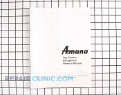 Owner's Manual - Part # 386898 Mfg Part # 10937018
