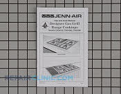 Manual, use & care - Part # 695349 Mfg Part # 71002032
