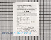 Manuals, Care Guides & Literature - Part # 220043 Mfg Part # RT1300017