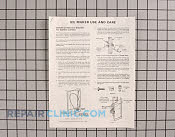 Manual, use & care - Part # 386200 Mfg Part # 108872-1