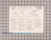 Manuals, Care Guides & Literature - Part # 487887 Mfg Part # 31001454