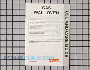 Manuals, Care Guides & Literature - Part # 343300 Mfg Part # 0308510