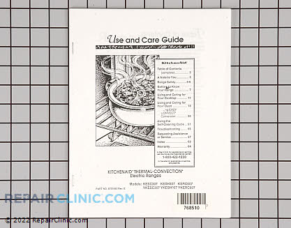 Use and care guide LIT9751685 Main Product View