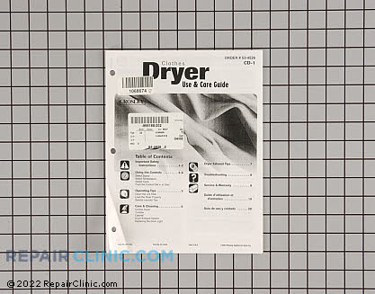 Manual, use & care 53-4526 Main Product View
