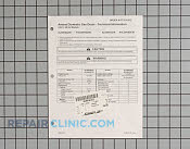 Tech sheet - Part # 930965 Mfg Part # RT3210012