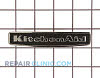 Nameplate (black) 9757730BL       Alternate Product View