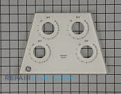 Glass control pnl assy (white) - Part # 770855 Mfg Part # WB57T10073