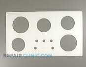 Glass, cooktop (wht) - Part # 695671 Mfg Part # 71002375