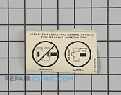 Label-ice container (not illustrated) - Part # 451894 Mfg Part # 218737700