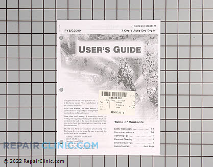 Owner's Manual 31001323        Main Product View