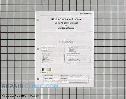 Manual, use & care 57001156 Main Product View