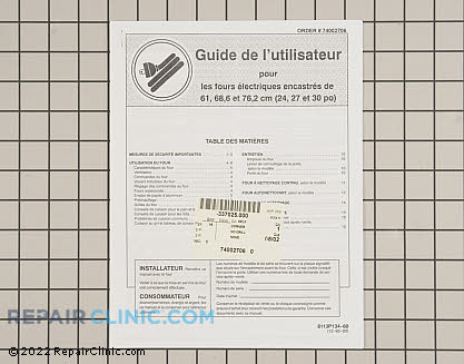 Owner's Manual 74002706 Main Product View