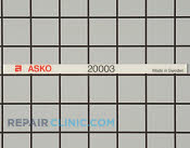 Name plate 20003 - Part # 762820 Mfg Part # 8055227-0