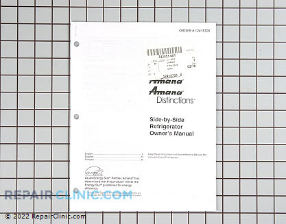 Owner's Manual 12415705 Main Product View