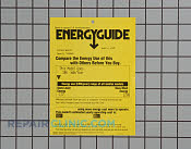 Energy guide - Part # 949378 Mfg Part # 134186200