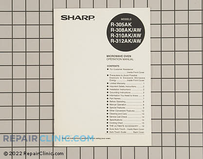 Owners manual IBR305AK Main Product View