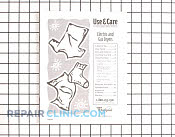 Manuals, Care Guides & Literature - Part # 1170631 Mfg Part # 3406080