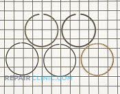 Piston Ring Set - Part # 1609930 Mfg Part # 12 108 01-S