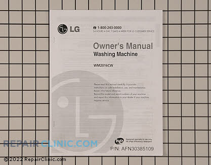 Owner's Manual AFN30385109     Main Product View