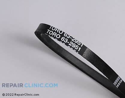 Belt: V-Belt, Toro Genuine OEM  63-2951, 1859635