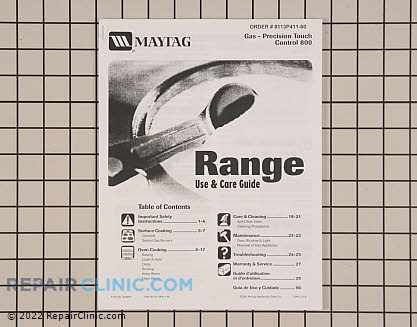 Owner's Manual 8113P411-60     Main Product View