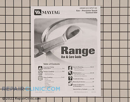 Owner's Manual 8113P577-60     Main Product View