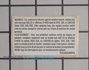 Label - Part # 1063071 Mfg Part # 5304440334
