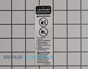 Label - Part # 1015082 Mfg Part # 316221000