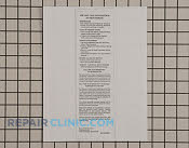 Label - Part # 452008 Mfg Part # 218769500