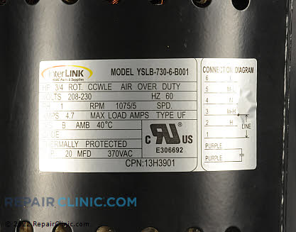 Blower Motor 13H39 Main Product View