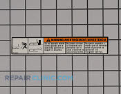 Label - Part # 1767255 Mfg Part # 07742300